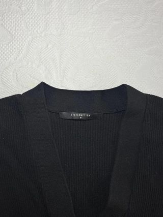 Jersey negro canalé Systemaction tipo wrap