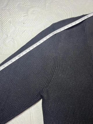 Jersey negro canalé Systemaction tipo wrap