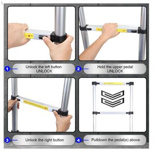 ESCALERA 4,4 METROS TELESCOPICA PLEGABLE NUEVA _