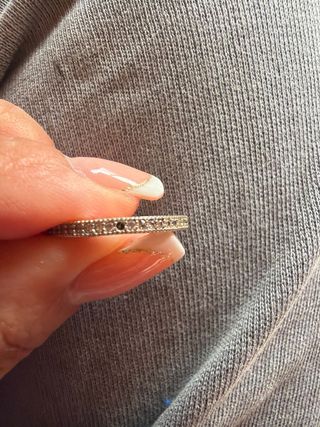 Anillo Pandora Banda Brillante Plata