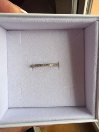 Anillo Pandora Banda Brillante Plata