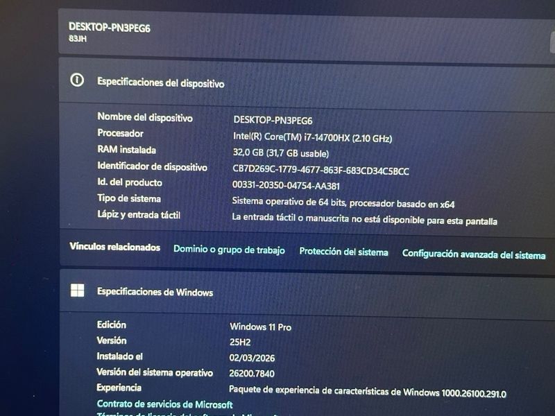 PORTATIL GAMING LENOVO LOQ 17,3” I7 14g 32GB 5070 afbeelding 7