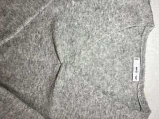 Jersey gris MNG Mango talla M cuello pico knit...