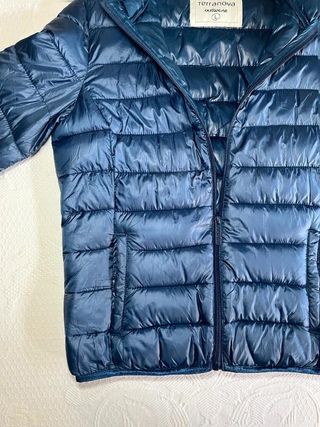 Plumífero ligero Terranova azul marino con...