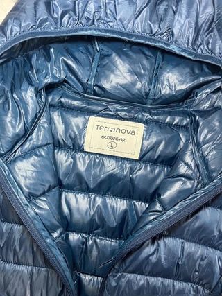 Plumífero ligero Terranova azul marino con...