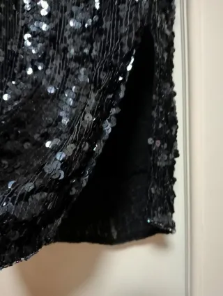 Falda lentejuelas negra