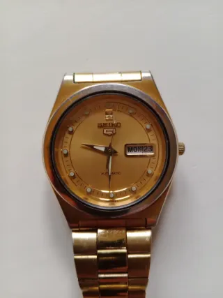 Reloj Seiko 5 Acero Bañado en Oro