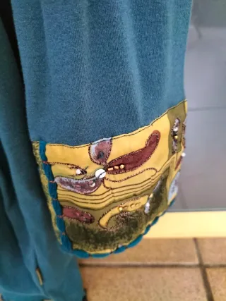 Vestido Surkana Multicolor y Verde Azulado