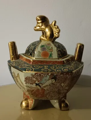 Quemador incienso porcelana Satsuma-Yaki