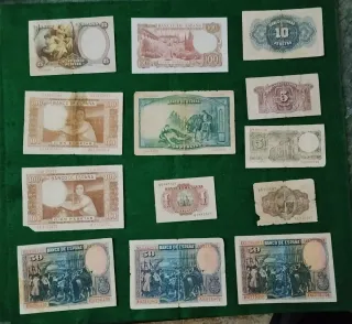 2 Lote Billetes Españoles Variados