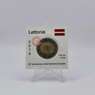 2 Euro Lettonia 2015 Bandiera FDC