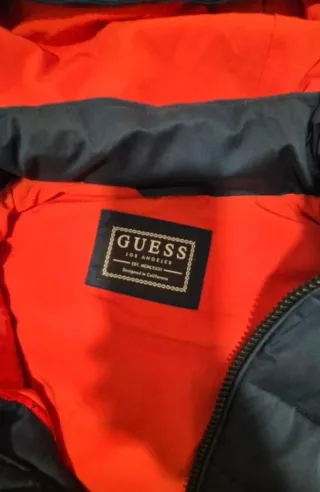 Abrigo Anorak Guess Azul con Capucha