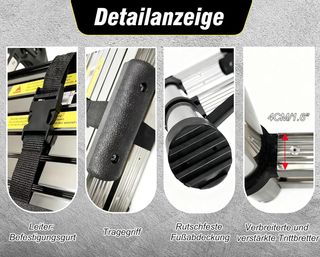 ESCALERA 4,4 METROS TELESCOPICA PLEGABLE NUEVA __-