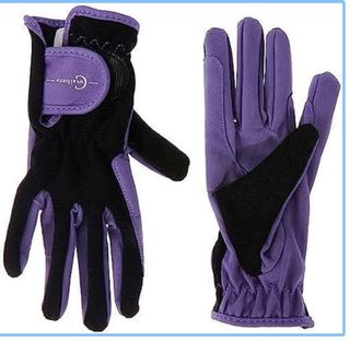 Guantes Equitación Niños Talla S Morado