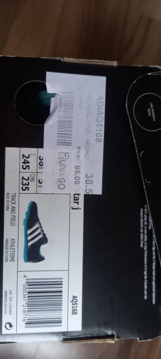 Zapatillas Atletismo Adidas Tacos Azul/Verde