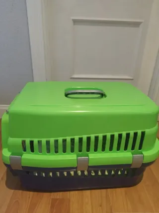 Transportín para gatos azul y verde