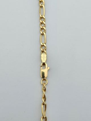 Cadena de Oro 18K, Fígaro 3x1, 8,77gr, 50cm