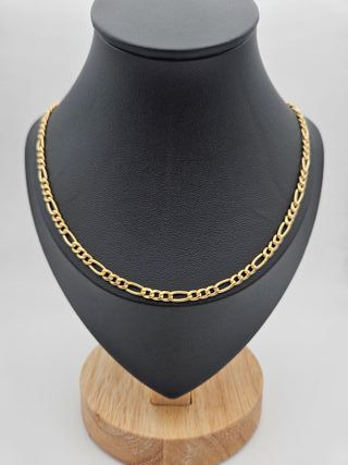 Cadena de Oro 18K, Fígaro 3x1, 8,77gr, 50cm