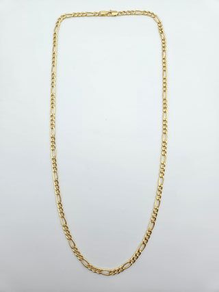Cadena de Oro 18K, Fígaro 3x1, 8,77gr, 50cm