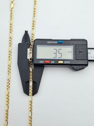 Cadena de Oro 18K, Fígaro 3x1, 8,77gr, 50cm