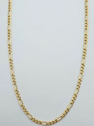 Cadena de Oro 18K, Fígaro 3x1, 8,77gr, 50cm
