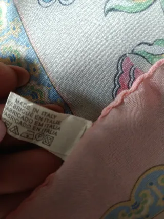 Set di 2 foulard in seta vintage italiani