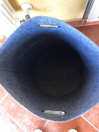 Cesto portatutto in tessuto grigio