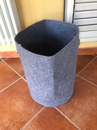 Cesto portatutto in tessuto grigio