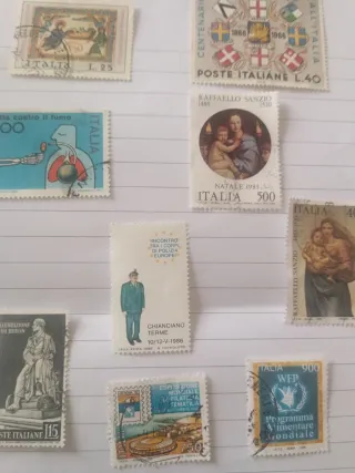 9 Francobolli Italiani Usati 1966-1996