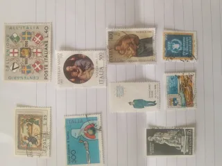 9 Francobolli Italiani Usati 1966-1996