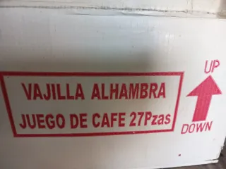 Vajilla y juego de café Alhambra blanco y oro