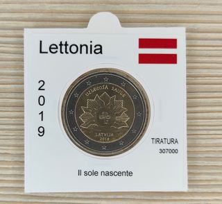 2 Euro Lettonia 2019 Sole FDC