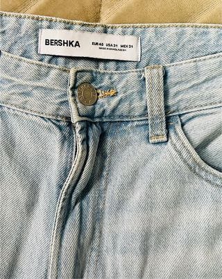 Pantalón Cargo Bershka Azul Claro Talla 40