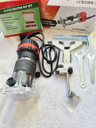 Fresadora Eléctrica Profesional + Set Brocas