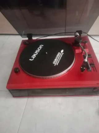 Tocadiscos Lauson Negro/Rojo