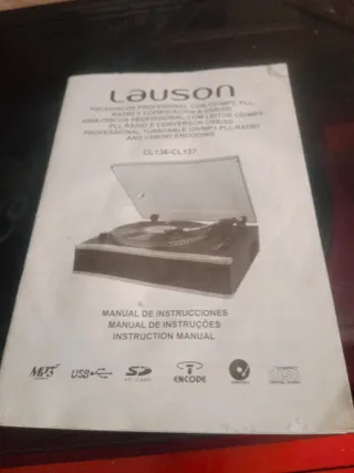 Tocadiscos Lauson Negro/Rojo