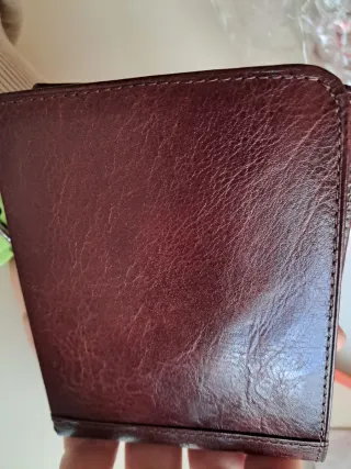 Portafoglio in pelle marrone CHARRO . Nuovo