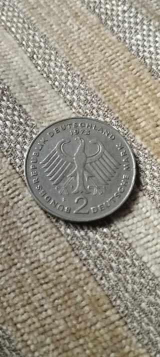 Moneda 2 Marcos Alemanes 1973 RFA