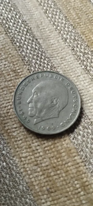 Moneda 2 Marcos Alemanes 1973 RFA