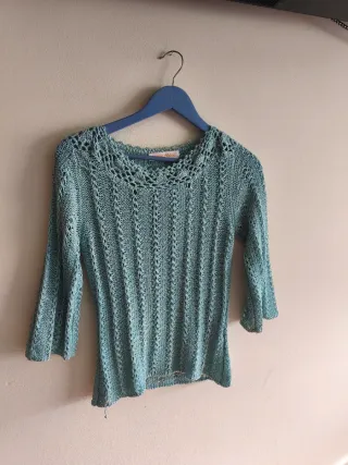 Jersey calados azul claro Talla M