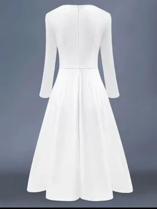 Vestido blanco midi licra talla L