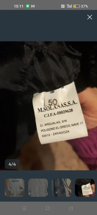Parka forrada talla 50