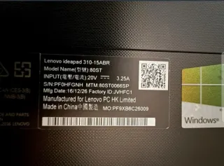 Lenovo Ideapad 310-15ABR Nero