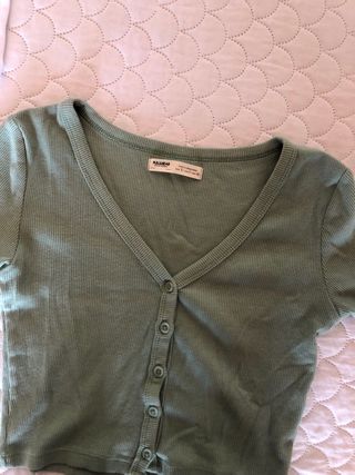 Top Pull&Bear verde talla S