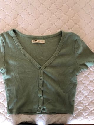 Top Pull&Bear verde talla S