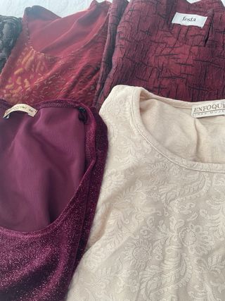 Lote 12 Camisetas  top y blusas alguna de fiesta