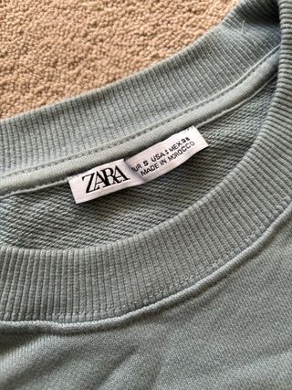 Sudadera Zara Azul con Bordado