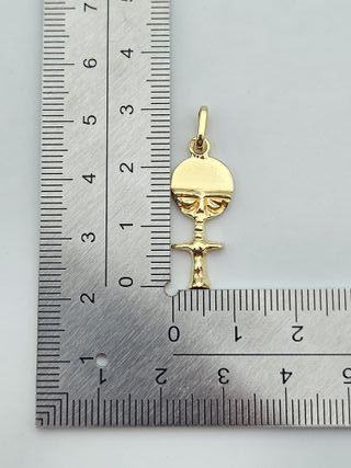 Colgante de Oro 18K, Akuaba, Ashanti, 2,43gr, 3cm