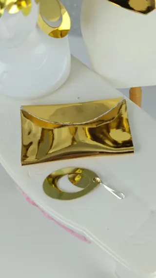 Accesorios Barbie Dorados: Diadema, Pendientes y B