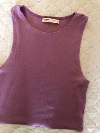 Top lencero morado Pull&Bear Talla S